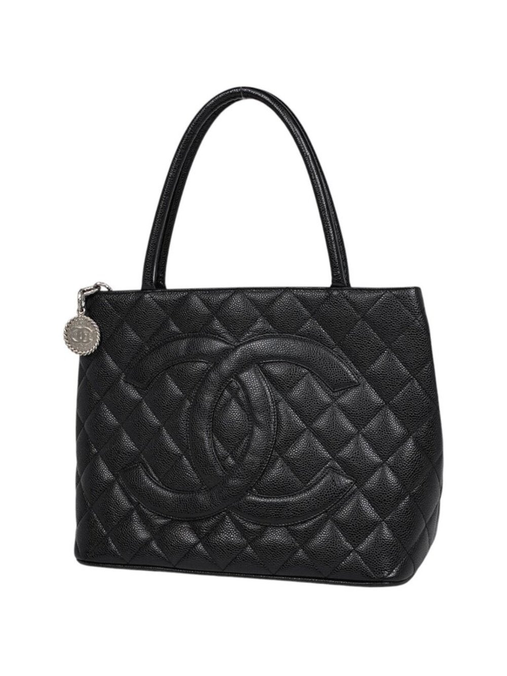 Chanel Reissue Tote CC Logo Caviar Leather Black